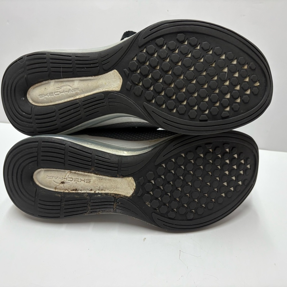 Skechers Air Cooled Memory Foam Lace Up Tennis Shoes Sneakers Black Gray Sz 5.5 - Picture 6 of 6